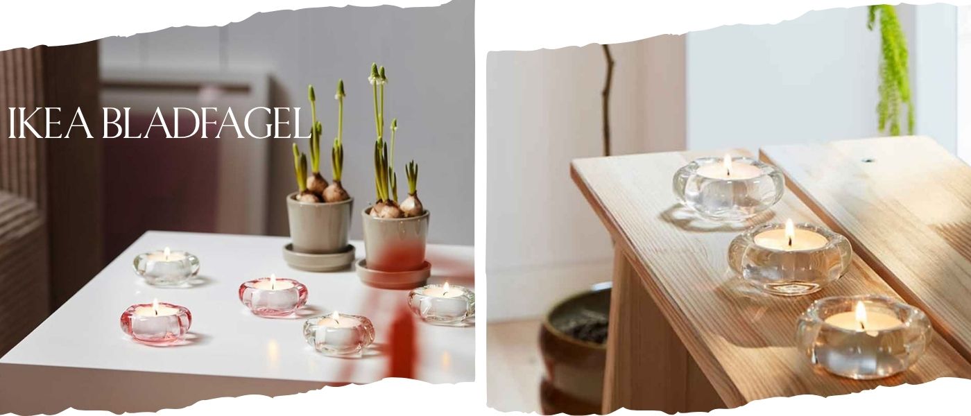 جا شمعی ایکیا مدل IKEA BLADFAGEL قطر 7 سانتی متر